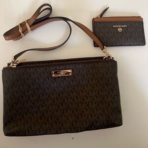 Michael Kors Brown Signature Crossbody Bag
